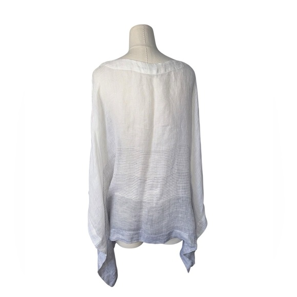J. McLaughlin 100 % Linen Ombre Stripe Tunic kimonk size M/L - Picture 3 of 9
